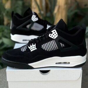 Men's Air Jordan 4 Retro "Oreo" Black & White Sneakers - New With Original Box
